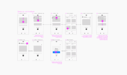 PhotoStacks UX - Swipe Up-Sort to Album wireframes