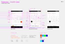 Productivity app - Month calendar