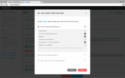 Wordapp Sendback Task UI Open