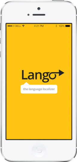Lango universal translator app launcher screen